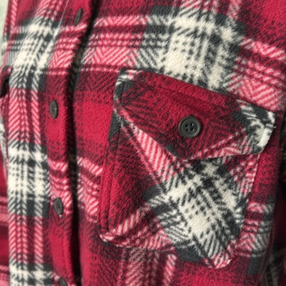 Soho Threads Pink Plaid White Sherpa size M - Picture 5 of 9